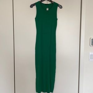 Theory Green Sweater Dress Back Cutout Sample Size